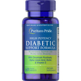 Diabetisk formel Krom + Biotin + Vitamin D Høyt effektiv diabetikerstøtteformel 60 kapsler PURITAN'S PRIDE